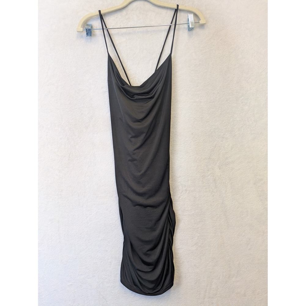 Livi‎ by Olivia Rae Black Ruched Bodycon Spaghetti Strap Mini Dress Size Small